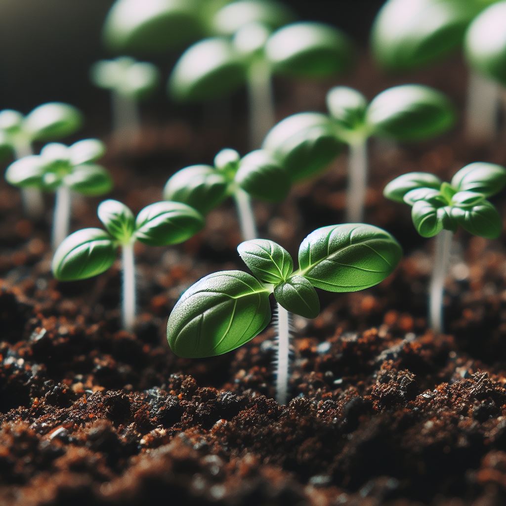 Sowing Basil Seeds