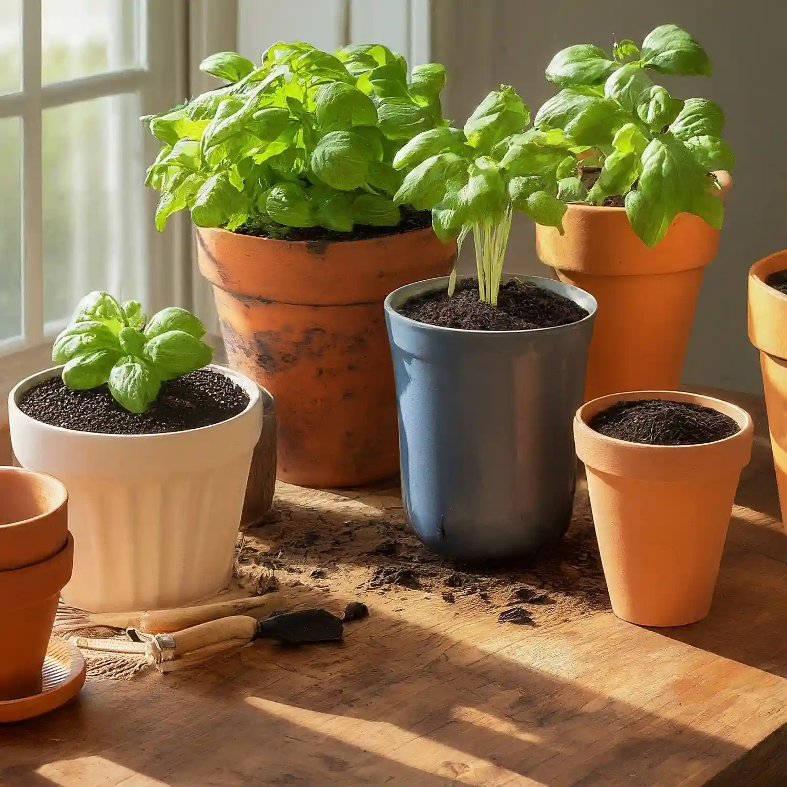 how to plant basil in a pot