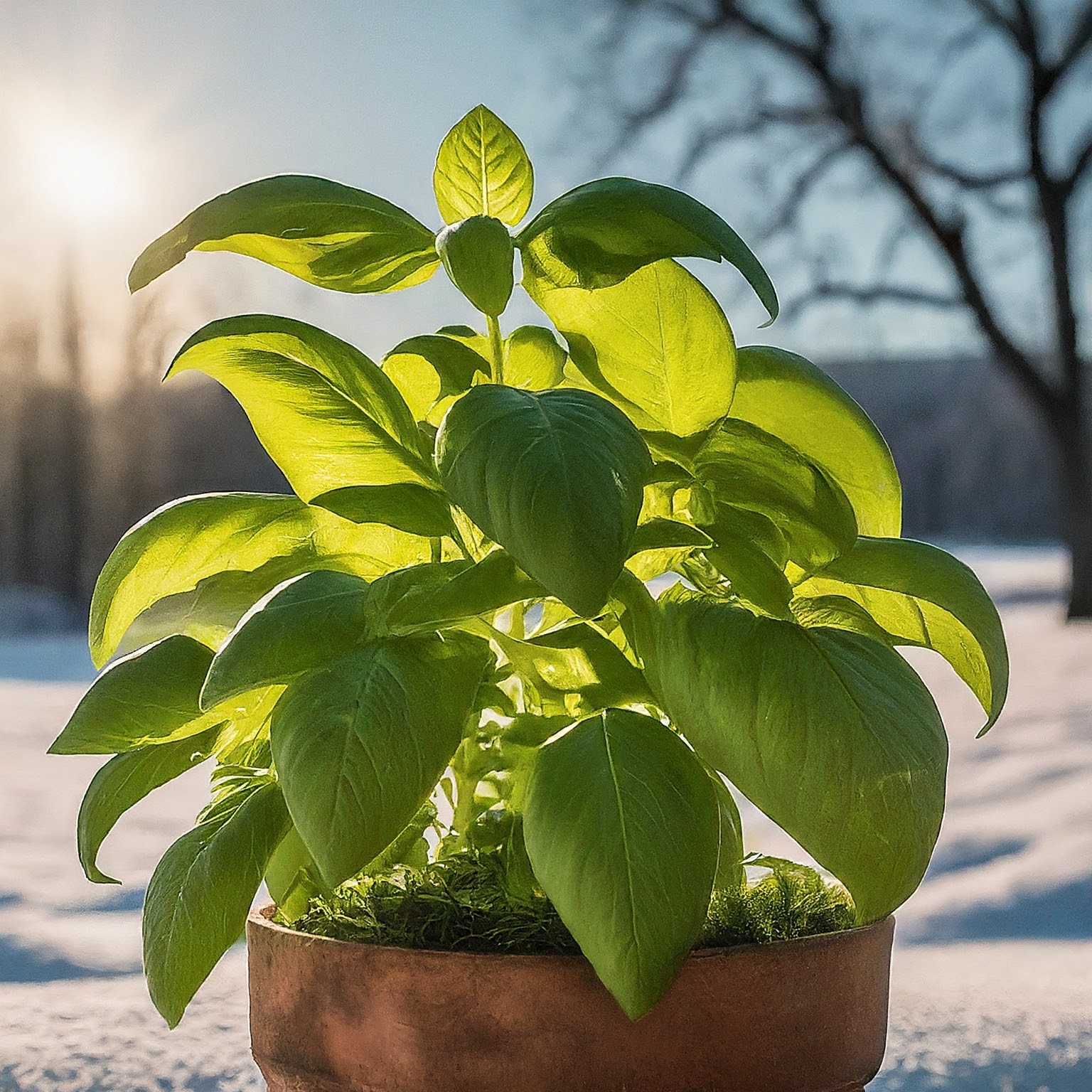 basil plant care in winter