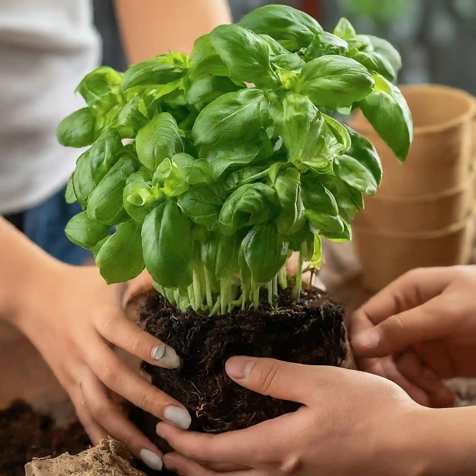 how to transplant basil plant seedlings