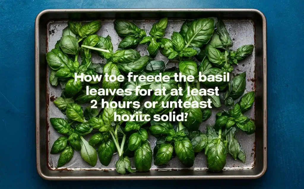 Freeze the basil leaves