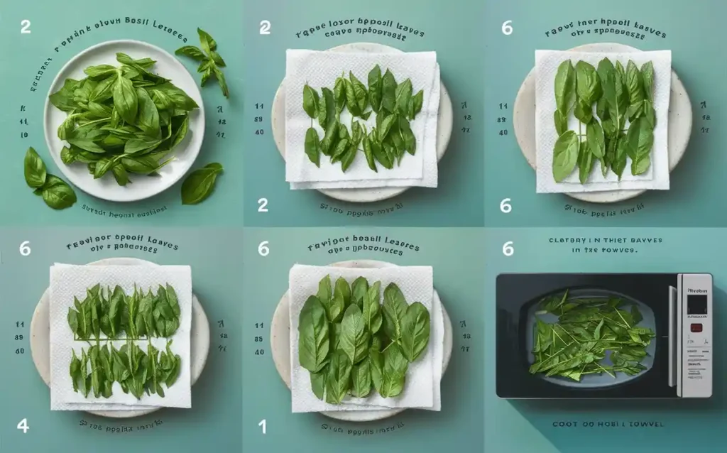 How to Dry Basil Leaves in the Microwave