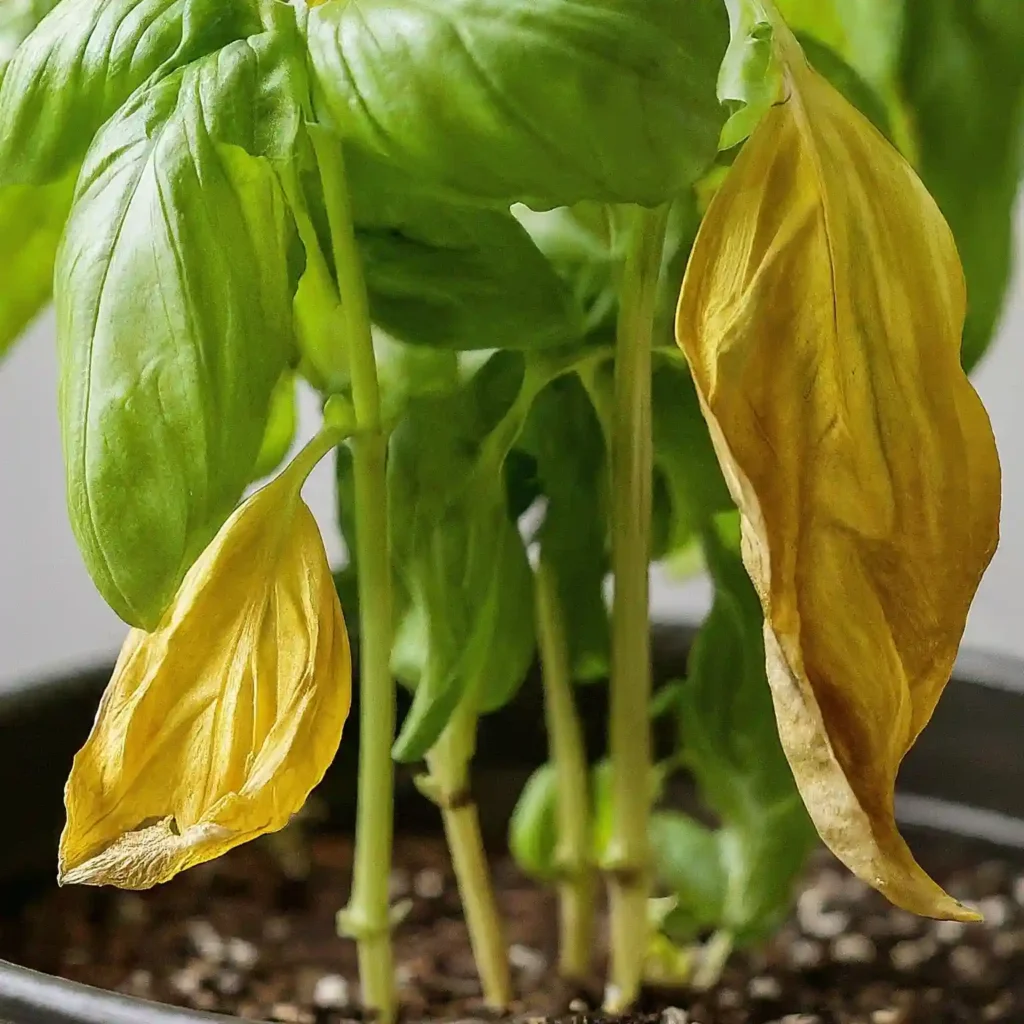 Overwatered Basil Symptoms