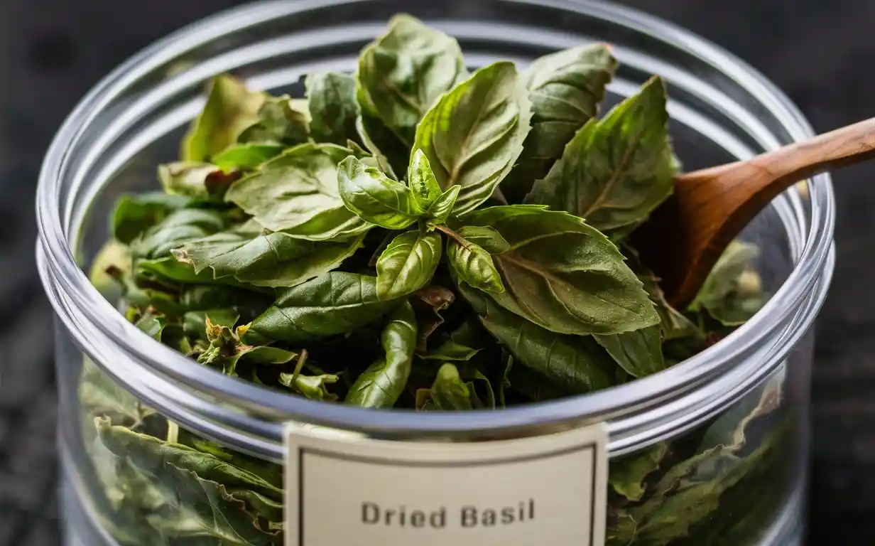 Storing Dried Basil