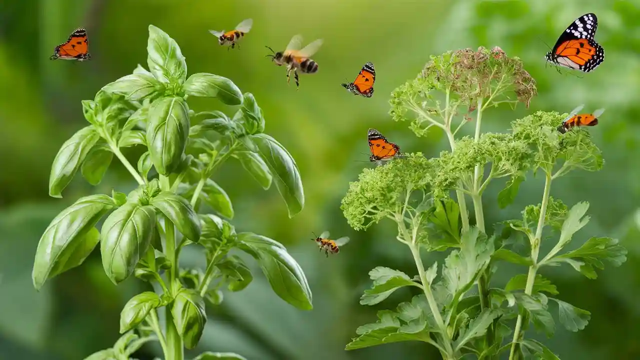 Basil and Parsley Companion Planting for Pollination