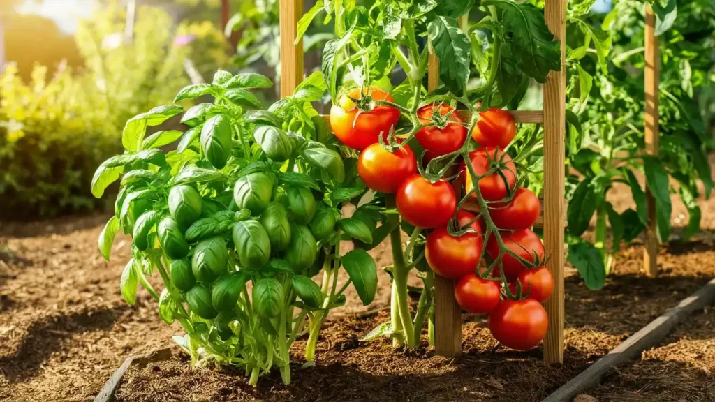 Tomatoes and basil