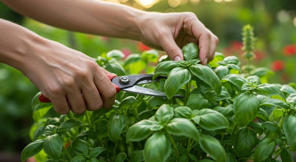 Italian basil plant maintenance
