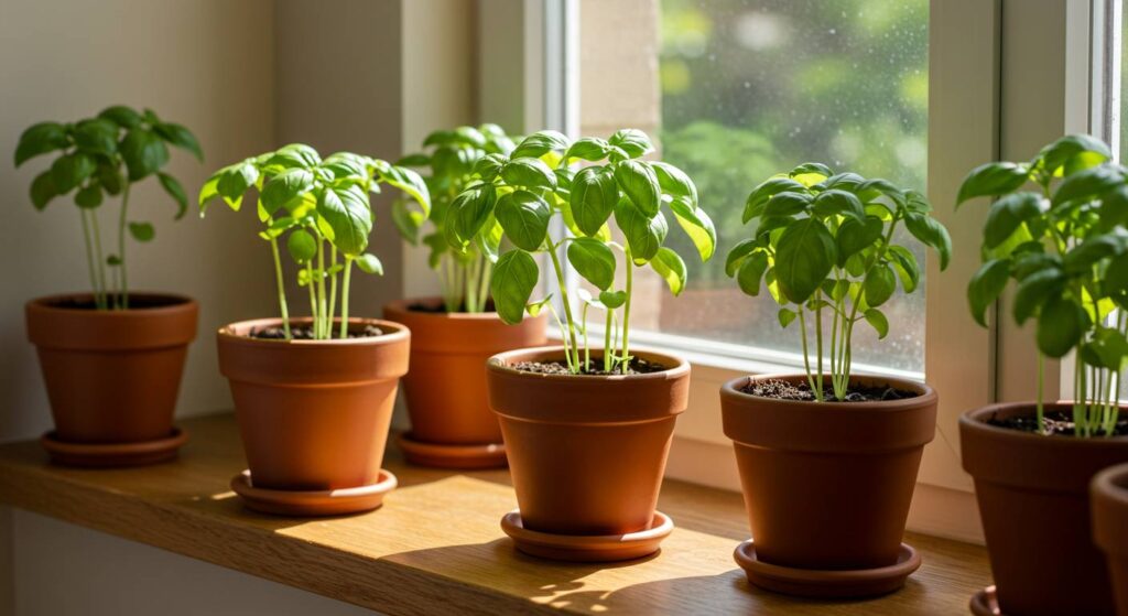 adequate light for basil
