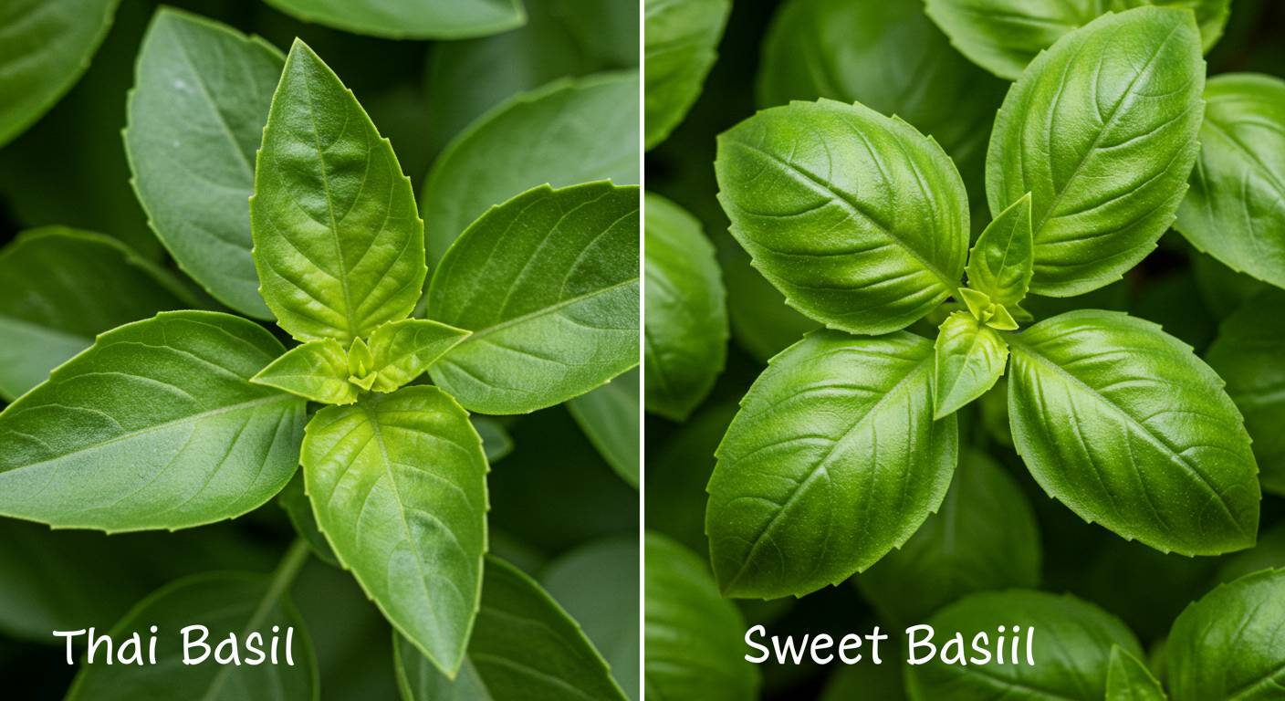 How is a Thai basil different from a regular basil