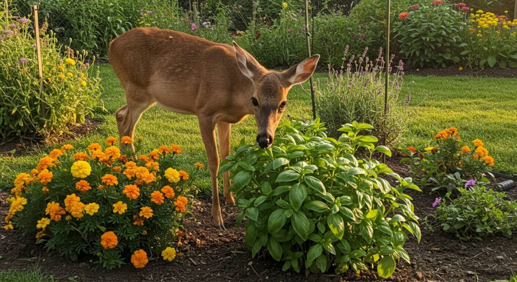 are deer attracted to basil
