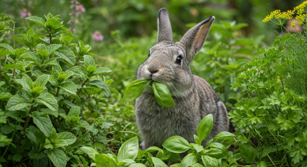 basil and rabbit diet
