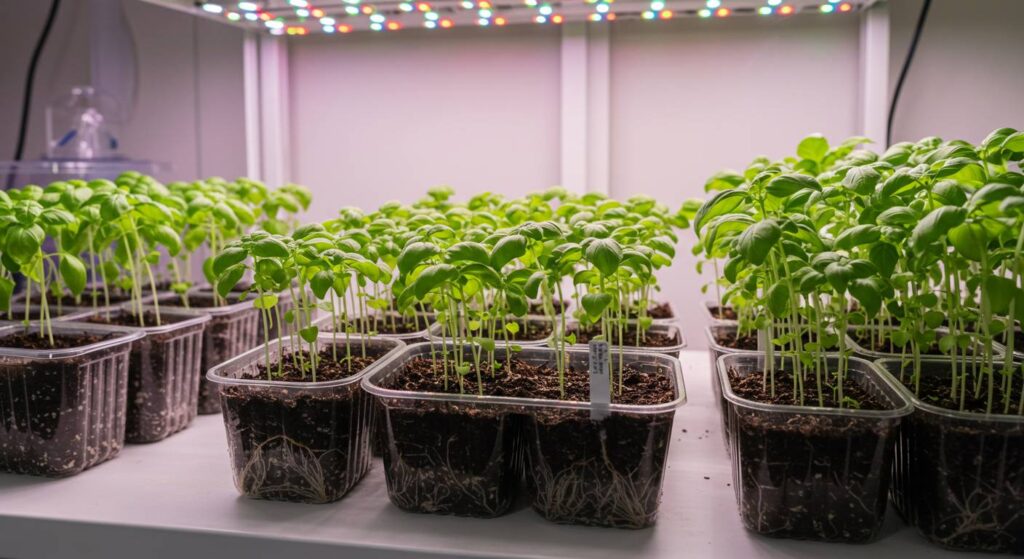 basil cutting growth
