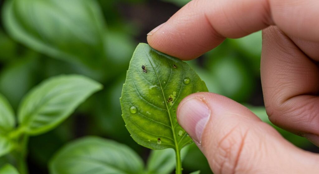 basil damage and droppings