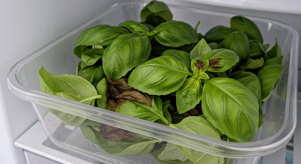 basil fridge life