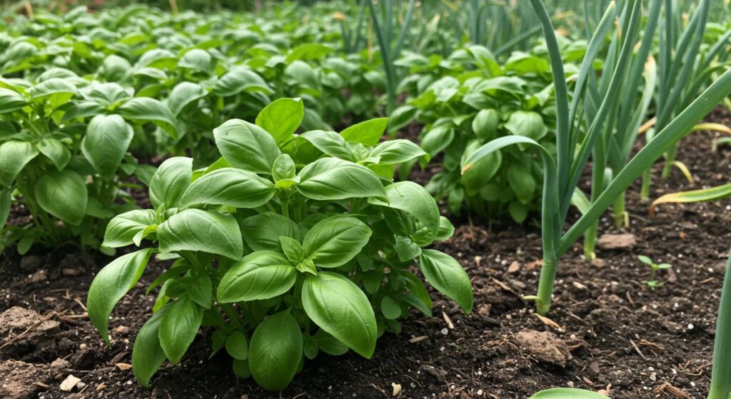 basil garlic companion planting
