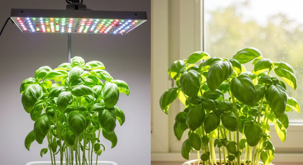 basil growing light
