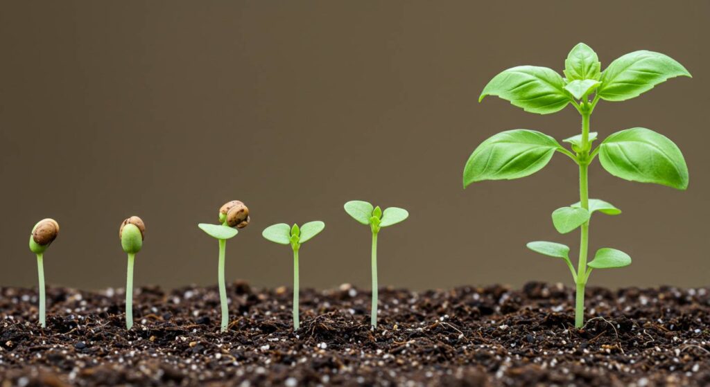 basil growing stages