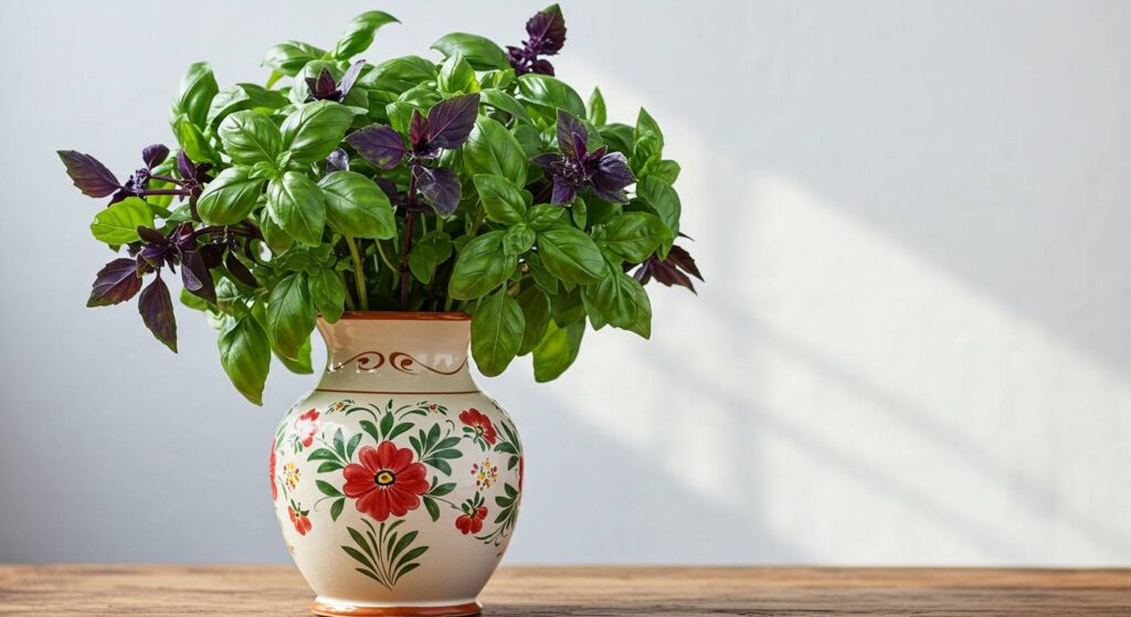 basil in water vase longevity