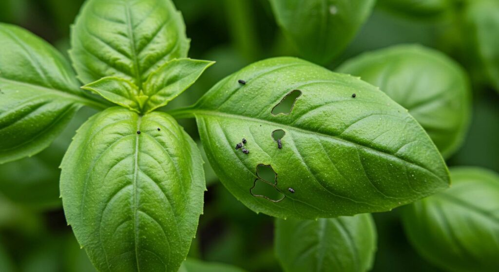 what is eating my basil and leaving poop