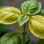 basil plant care yellow leaves