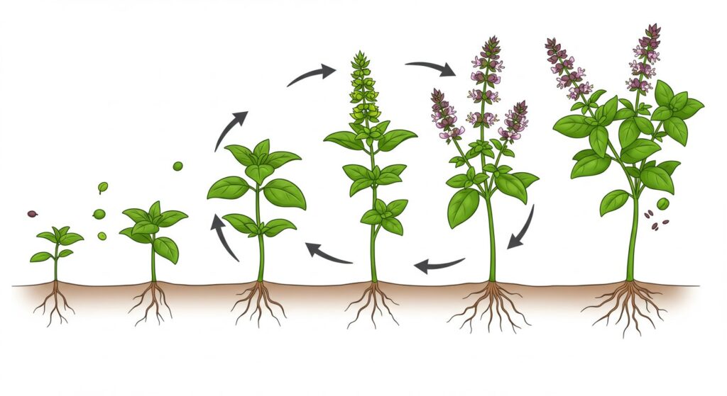 basil life cycle after flowering
