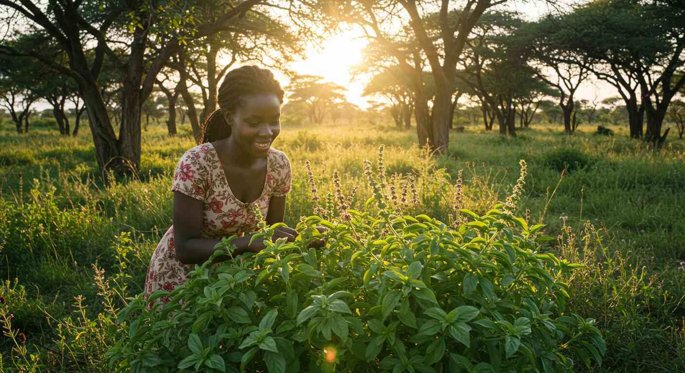 where does basil grow naturally in africa