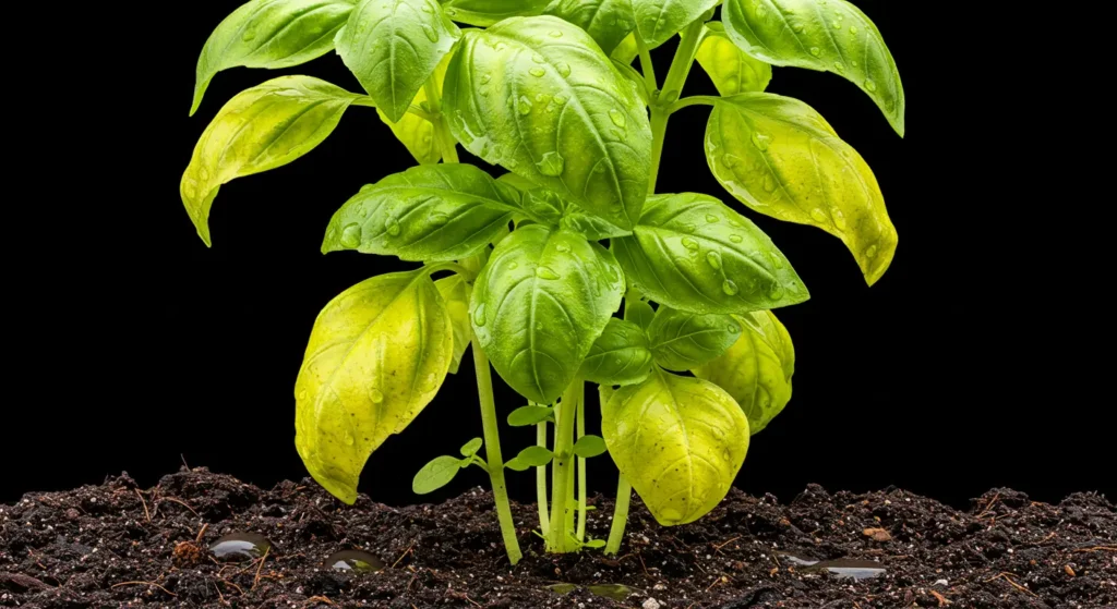 basil overwatering signs
