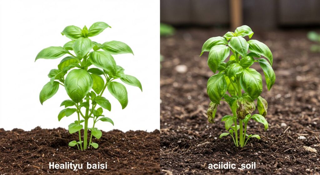 basil plant acid loving
