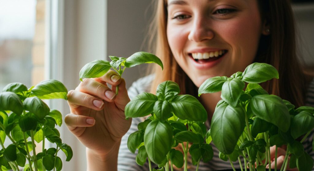 basil plant crowding in pots
