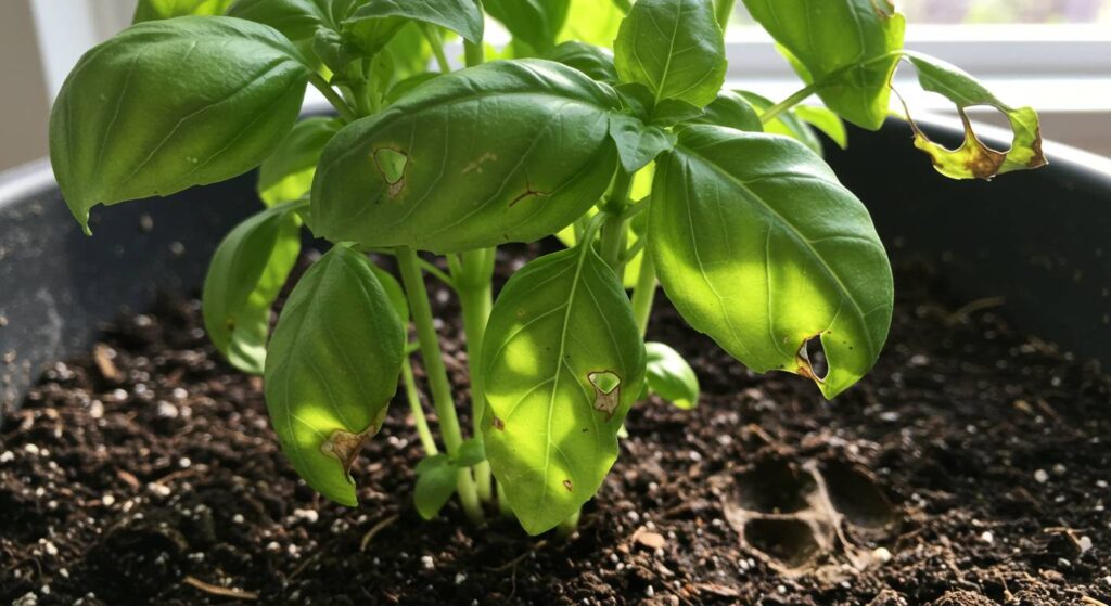 basil plant deer damage
