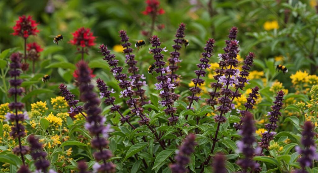 basil plant for bee garden