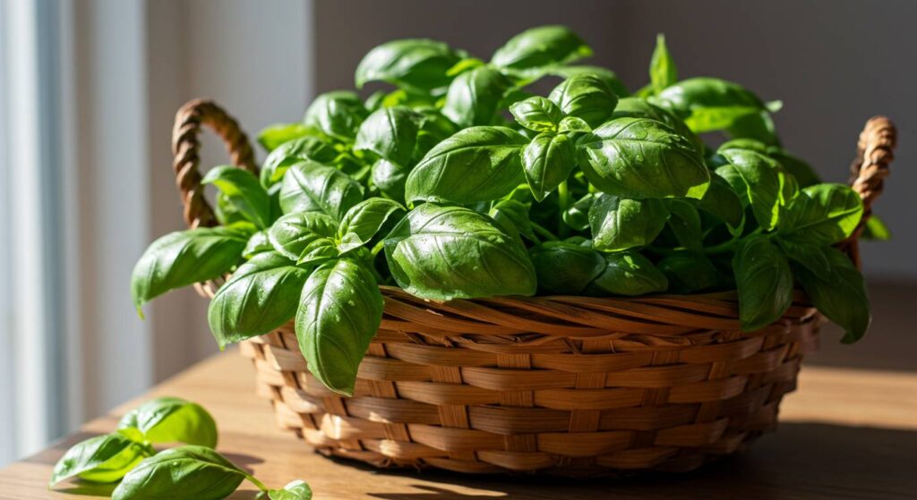 How do you know when basil is ready to pick