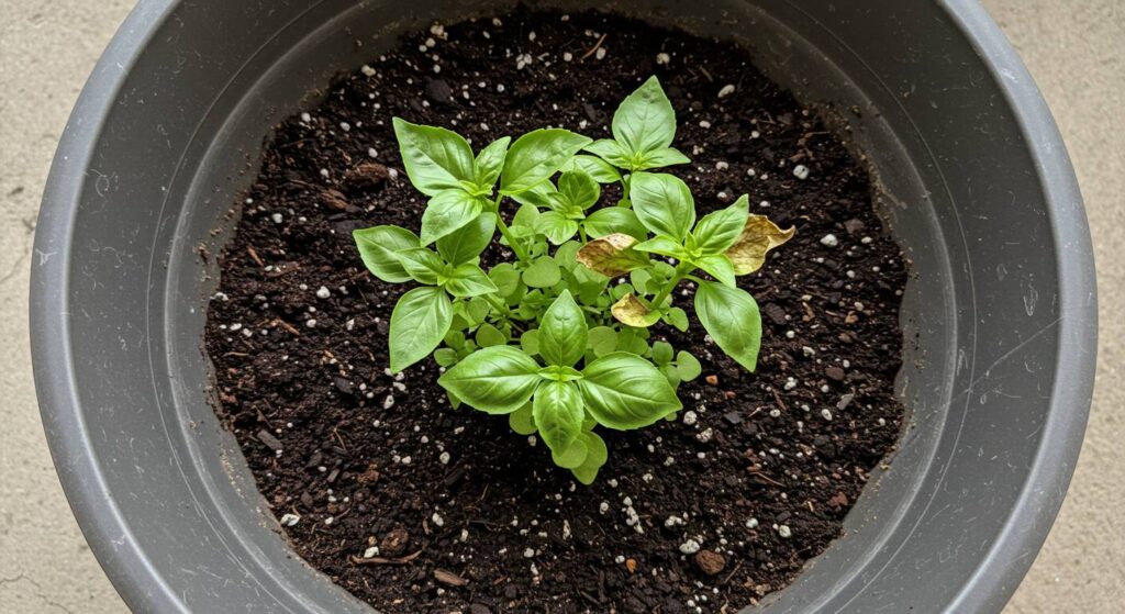 basil plant indoor death
