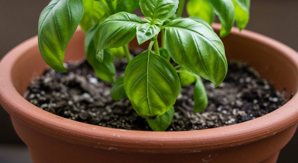 basil plant looks sad

