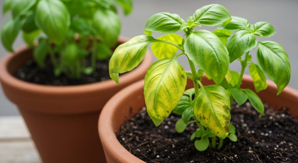 basil plant magnesium deficiency
