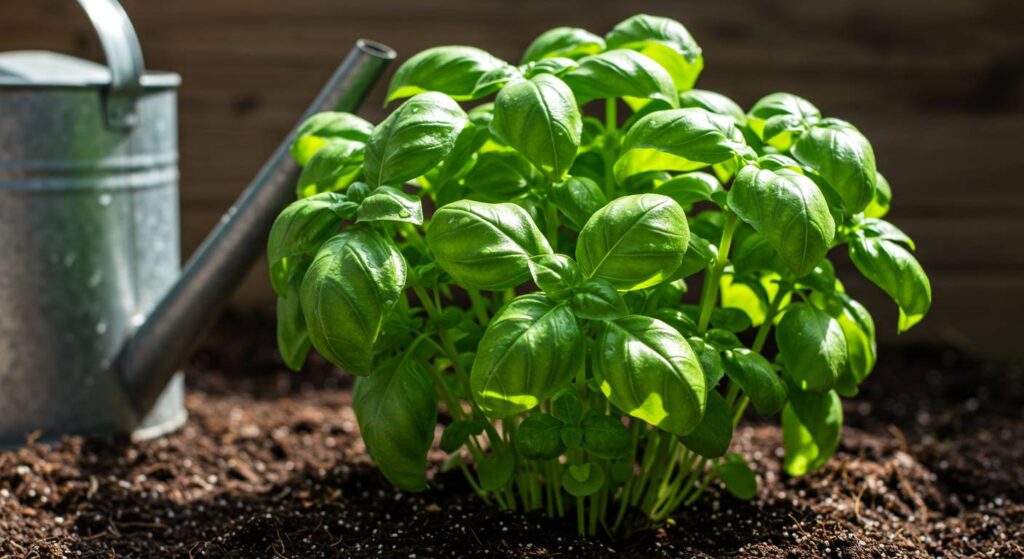 basil plant thirsty