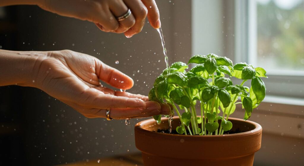 basil plant water needs
