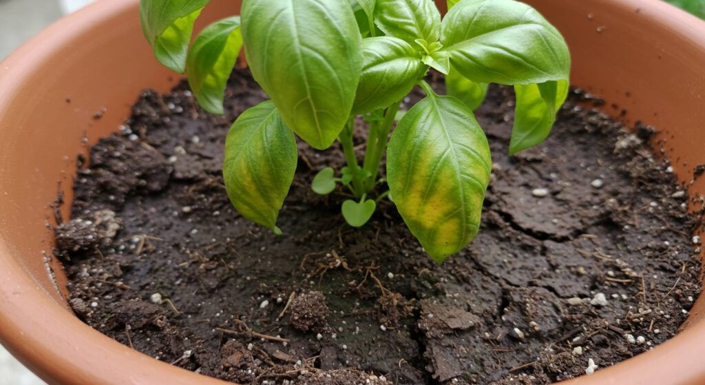 basil plant wilting
