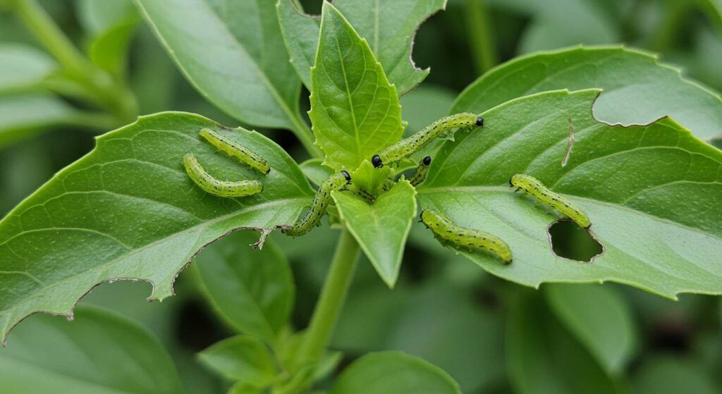 how to get rid of worms on basil plant