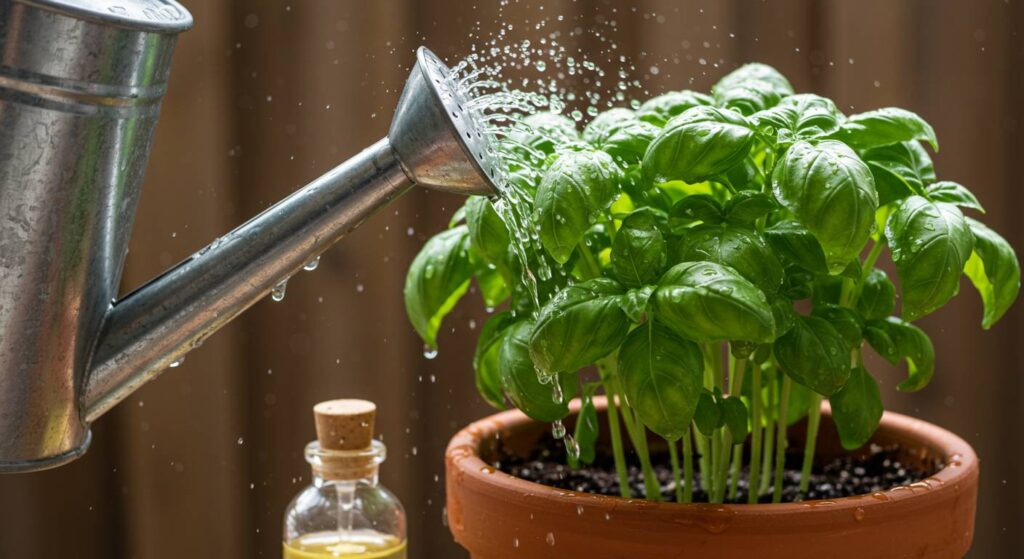 basil plant yellow leaves remedy
