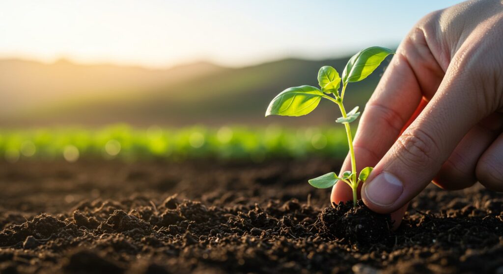 basil planting depth California
