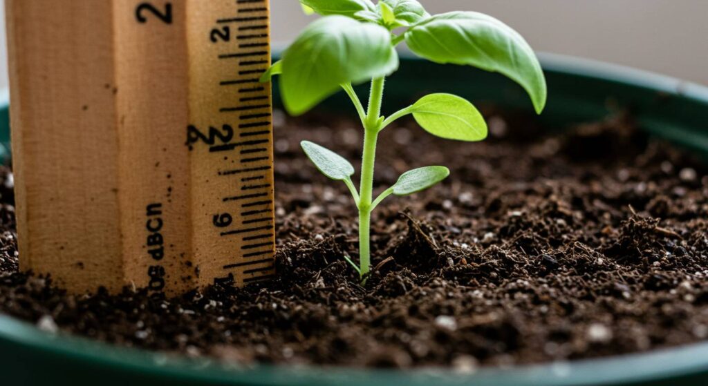 basil planting depth indoor