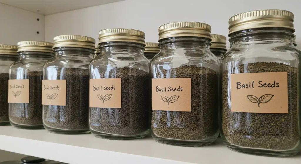 basil seed storage
