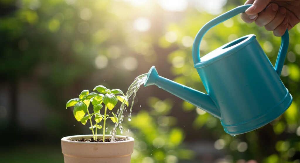 basil seedling relocation
