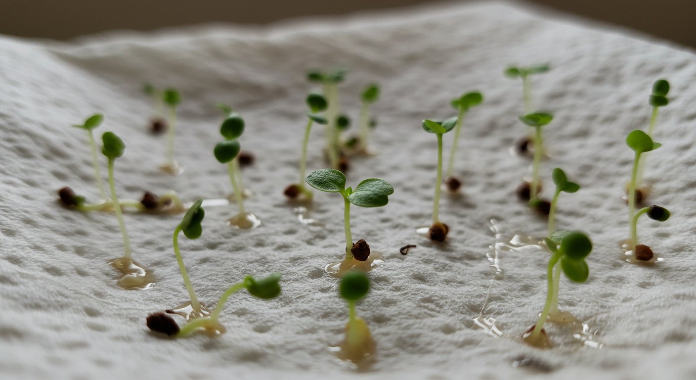 how to germinate basil seeds paper towel