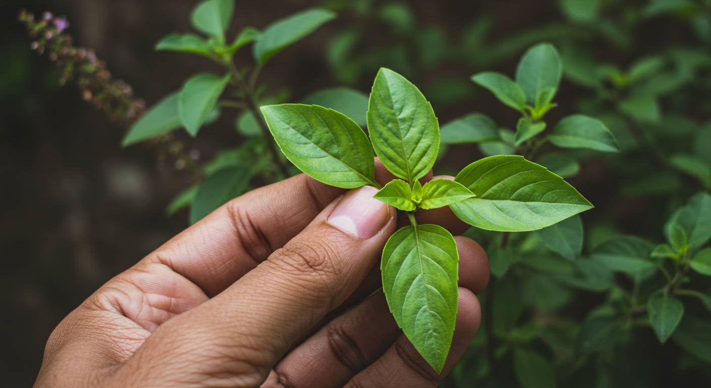 What is the difference between basil leaves and tulsi leaves