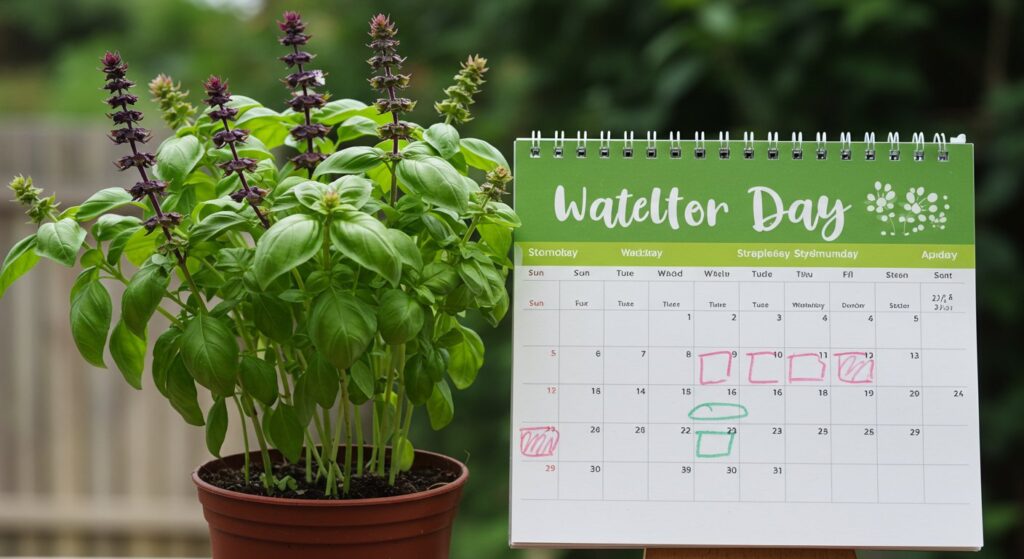 basil watering frequency