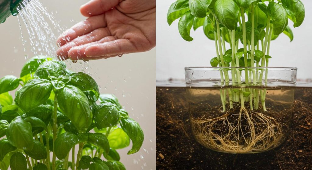 basil watering techniques