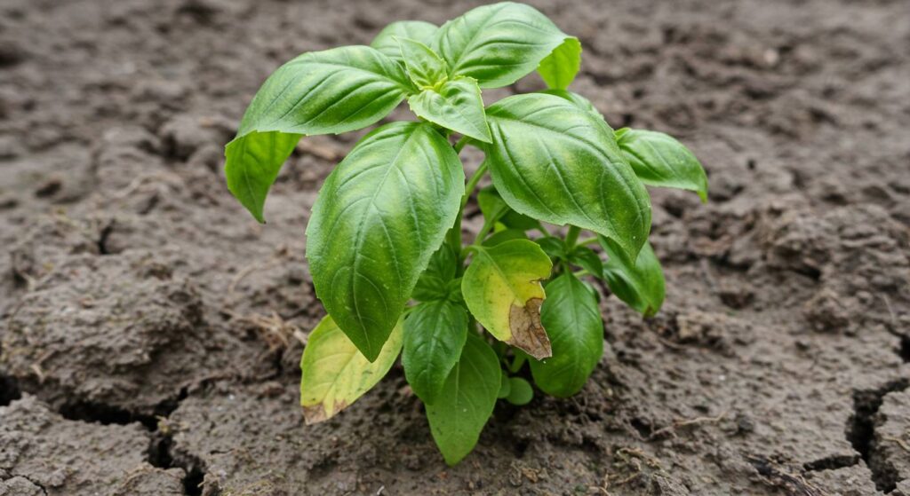 basil plant care underwatered