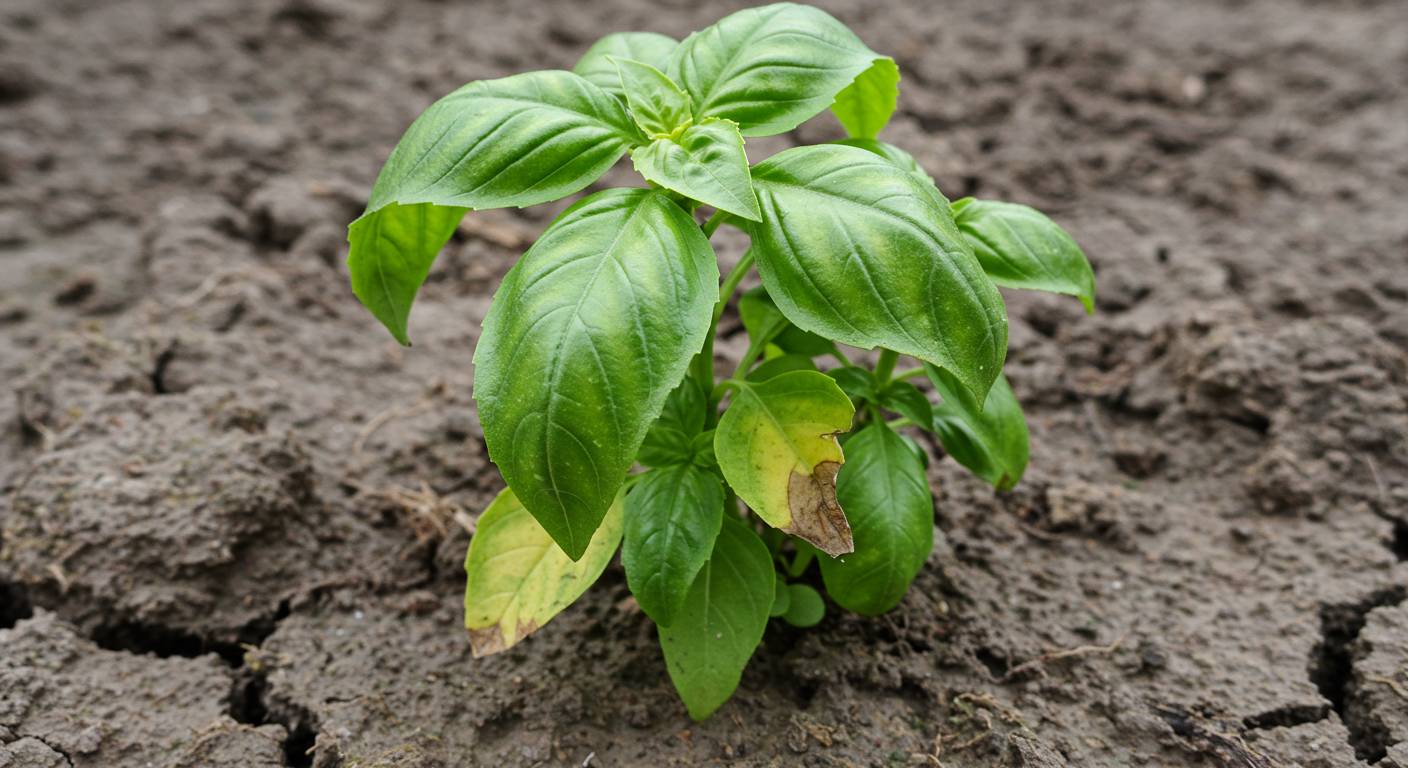 basil plant care underwatered